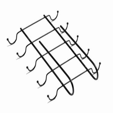 Imagem de Suporte De Xicaras Organizador Para Caneca Aramado Armario Bancada 10 Ganchos Talheres Porta Suspenso