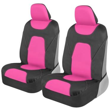 Imagem de Motor Trend AquaShield Capas de assento dianteiras à prova d'água, capas de assento rosa para carros – capa de neoprene para assentos dianteiros de carro, protetor de capas de assento SUV – Capa