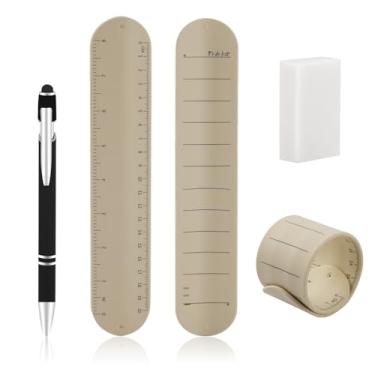 Imagem de 1PCS Reusable Waterproof Silicone Memo Wristband,Erasable Wearable Notepad with Pen Eraser for To-Do Lists,Study Task Reminders(Yellow)