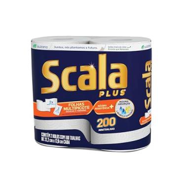 Imagem de Scala Plus Papel Toalha Multipicote, 200 Toalhas (2 Rolos de 100 Toalhas Cada)