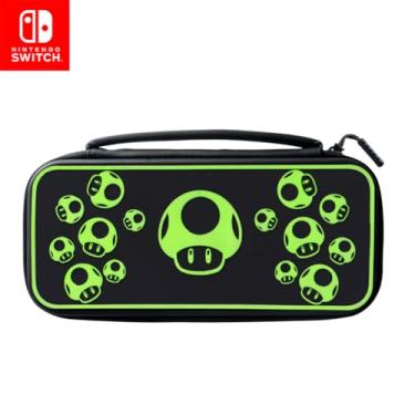 Imagem de PDP Travel Case Plus with Wrist Strap, Built-in Stand & Storage Pockets - Nintendo Switch/Lite/OLED Compatible - Super Mario 1-Up Glow in the Dark