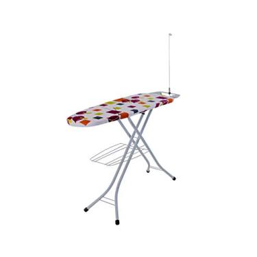 Imagem de Metaltec Tábua De Passar Roupa 1001 Top Plus Em Aço Robusta Com Suporte Para Ferro - Capa Forro 100% Algodão Estampas Sortidas
