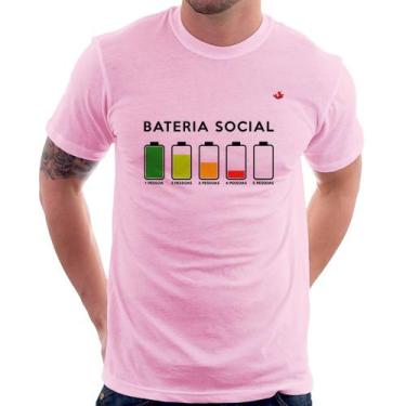Imagem de Camiseta Bateria Social - Foca na Moda, Rosa bebê, GG