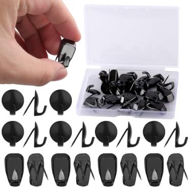 Imagem de 20 peças de ganchos de cubículo, clipes de metal para tecido, paredes pequenas, ganchos de pino de pressão, pregos, ganchos de pino para escritório, casa, cozinha, cortiça, placa, cubículo,