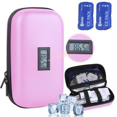 Imagem de Inspack Maleta De Viagem Para Diabetes, Refrigerador De Insulina, Medicamento Rosa Para Caneta Aprovada Pela Tsa, Mantenha O Medicamento Fresco Durante A Viagem, Bolsa Pequena Isolada Para Diabético