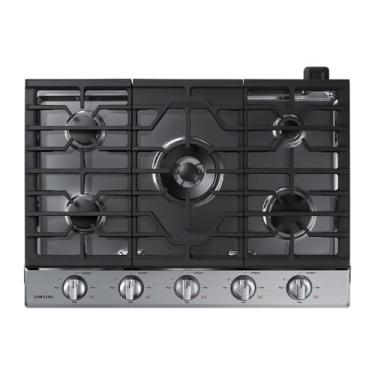 Imagem de Samsung Combo Cooktop Inox 5 Queimadores Wi-Fi Dupla Chama + Kit Recirculação + Coifa Wi-Fi + Forno Elétrico Função Air Fry 76L