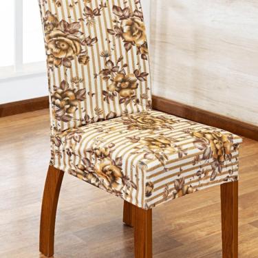 Imagem de Kit Com 6 Capas De Cadeira Estampadas Malha Gel - Estampa 2