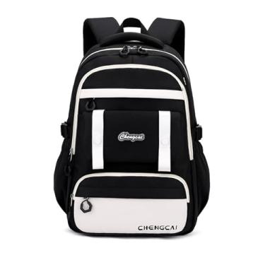 Imagem de Poznjo Mochilas femininas universitárias para laptop de grande capacidade, estilo kawaii, faculdade, Preto, Large