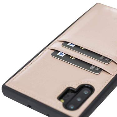 Imagem de Venito Capa-carteira de couro Capri compatível com Samsung Galaxy Note 10 (6,3 polegadas) – Extra segura com bloqueio RFID e capa traseira acolchoada (rosa nude)