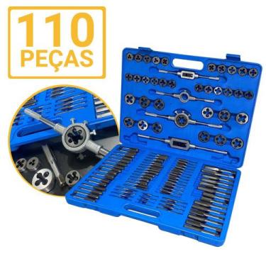 Imagem de Jogo Macho Tarracha Cossinete 110 Pçs Rosca Interna Externa - Lugatool