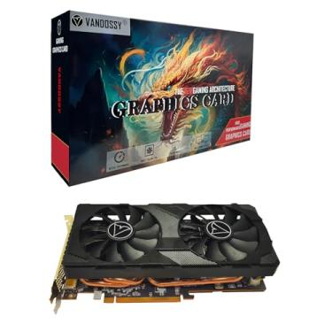 Imagem de Vandossy Placa De Vídeo Radeon Rx 5700 Xt, 8 Gb Gddr6, Arquitetura Rdna 256 Bits, 1755/19050 Mhz (Clock Base/Boost), Traseira Metal Directx 12, Hdmi Dp, Pcie 4.0 Aaa, Para Jogos Pc (Rx Xt - Preta)