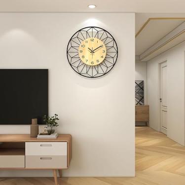 Imagem de YIJIDECOR Relógios de parede grandes para decoração de sala de estar, relógio de parede decorativo moderno, operado por bateria, silencioso, sem tique-taque para quarto, cozinha, escritório, casa,