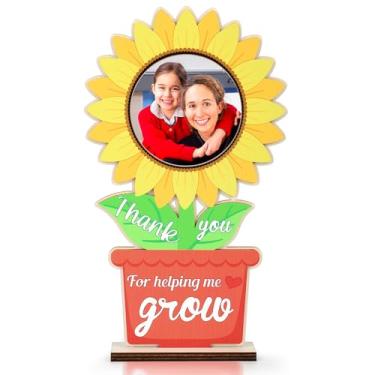 Imagem de COCHIE Porta-retrato Thank You for Helping Me Grow com girassol para professores, presente de formatura para professores