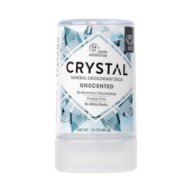 Imagem de Desodorante mineral Crystal Stick - Desodorante corporal sem cheiro com proteção contra odores 24 horas, não mancha e não gruda, desodorante de tamanho viagem, sem cloreto de alumínio e parabenos, 400 ml