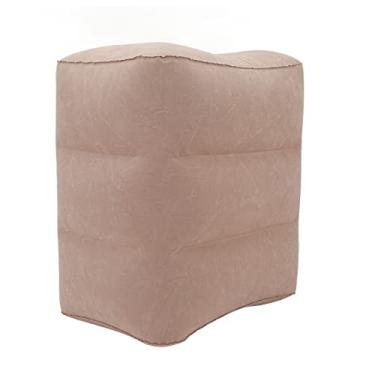 Imagem de Travesseiro de Descanso Inflável Leve para Viajar, Casa e Escritório - Almofada Lavável para Conforto Durante Viagens de Avião e Horas Sentar (Cinza escuro)