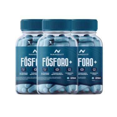 Imagem de Kit 3 Suplemento Alimentar Nanovit Fósforo c Zinco, Selênio, Cálcio e Vitaminas 60 caps