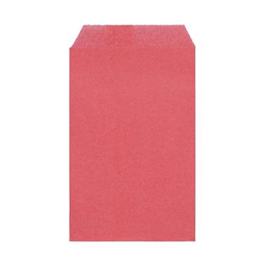 Imagem de Sacos pequenos de papel kraft plano rosa rosa à prova de gordura 3 x 5 para padaria, biscoitos, doces, sobremesa, chocolate, sabonete, casamento, carimbos, lembrancinhas de festa, pacote com 100 da Quotidian (7,6 x 12,7 cm)