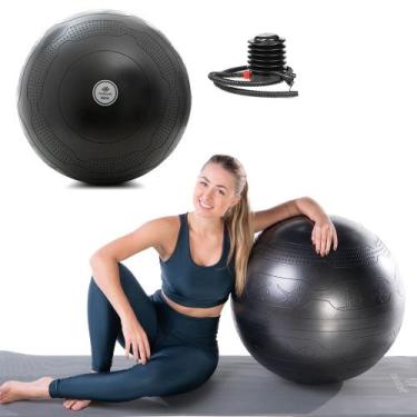 Imagem de Bola de Pilates Suíça 65cm Para Exercícios Fortalecimento Muscular Tec