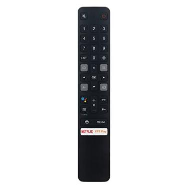 Imagem de Controle remoto de voz substituído RC901V FMR7 para TCL Android TV, backup para controle remoto RC901V, IRC901V, 06-BTZNYY-IRC901V, RC901V FMR1, RC901V FMR5, RC901V FMR6, RC901V FAR1