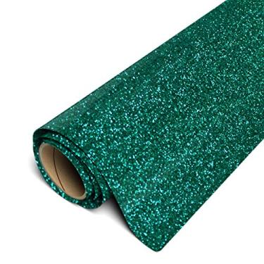 Imagem de Siser Glitter HTV Rolo de 39 cm x 1,8 m - Ferro em Vinil de Transferência de Calor (Esmeralda)