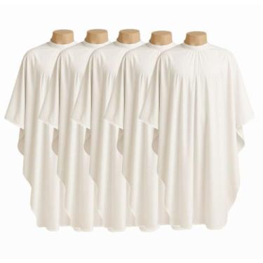 Imagem de Kit 5 Capa De Corte Preta Para Barbeiros Microfibra Gigante - Barbersh