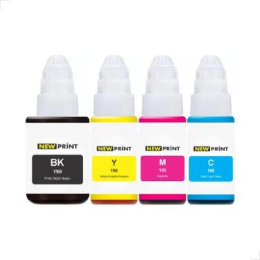 Imagem de Kit 4 Tinta Compatível Canon Gi 190 G3110 G3100 G3111 G4110 G4111 G410