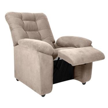 Imagem de Poltrona Reclinável MX-61 Ônix Suede Bege - Modern