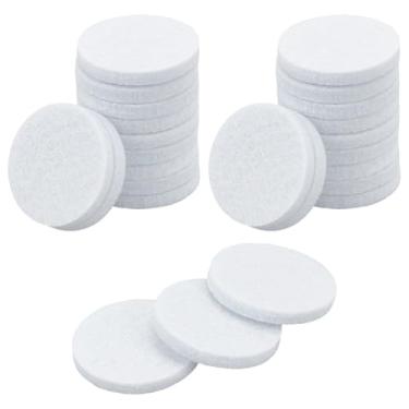 Imagem de WADORN 100 peças de refil de difusor redondo de aromaterapia de 30 mm, almofadas de reposição para difusor de óleo essencial de microfibra para difusor de colar, clipe de ventilação para carro