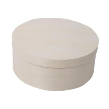 Imagem de ＫＬＫＣＭＳ Caixa de bolo de madeira, caixa de embalagem de sobremesa com tampa, organizador de armazenamento, recipiente portátil para formatura, acampamento, S