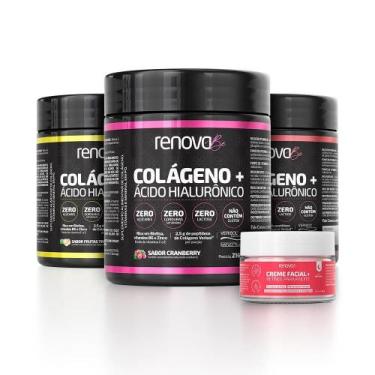 Imagem de 3 Potes Colágeno Verisol Renova Be + 1 Creme Facial Retinol