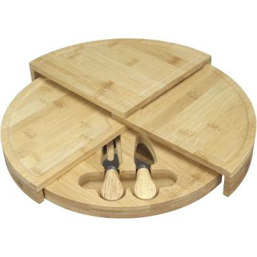 Imagem de Jg 3pç P/ Queijo Home&co Com Tabua De Cortar Multinivel Bambu Natural