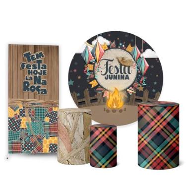 Imagem de Trio Capas Cilindro + Painel Redondo + Lateral Festa Junina (K2FJN0026)