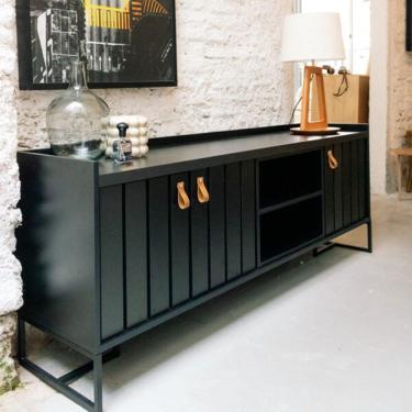 Imagem de Rack para Sala de Estar Trendy Moderno Preto