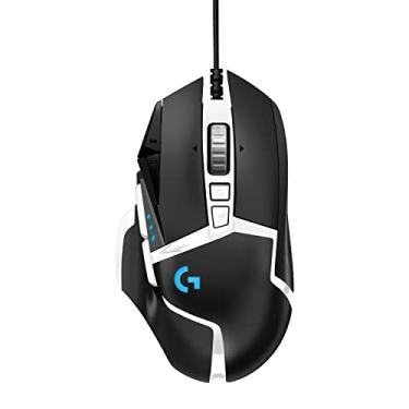 Imagem de Logitech Mouse para jogos de alto desempenho G502 Hero edição especial, sensor Hero 25K, 25 600 DPI, RGB, pesos ajustáveis, 11 botões programáveis, memória on-board, PC/Mac - preto/branco