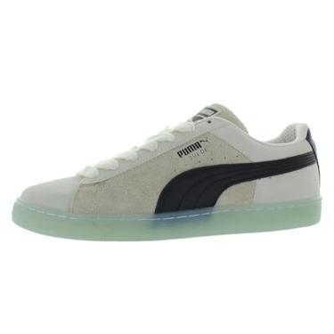 Imagem de PUMA Tênis masculino de camurça clássico XXl, Branco quente/PUMA preto/azul gelado/bege, 43