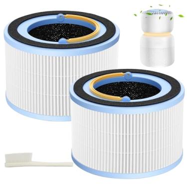 Imagem de Katerelis Pacote com 2 para substituição de filtro LEVOIT Sprout, compatível com LEVOIT Sprout, filtro HEPA de 3 camadas, filtragem verdadeira de 360° em 3 estágios, número de peça LRF-B851-WNA