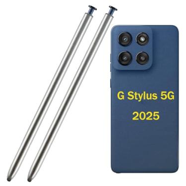 Imagem de Pacote com 2 canetas G Stylus 2025 para Motorola Moto G Stylus 5G 2025 Stylus de substituição para Moto G Stylus 5G (2025) Todas as versões Touch Screen S Pen (Pantone Gibraltar Sea)