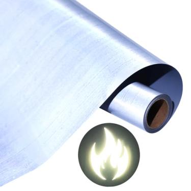 Imagem de KEGUMINGX Rolos De Vinil Refletivo Transferência Calor Prateado Htv 30 Cm X 1,8 M Para Passar A Ferro Cricut, Camisetas, Design Faça Você Mesmo, Silhouette Cameo E Máquina Prensa (Cinza)