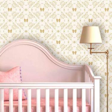 Imagem de Papel de Parede Autocolante Infantil com Lacinhos 270 - Inove Papéis d