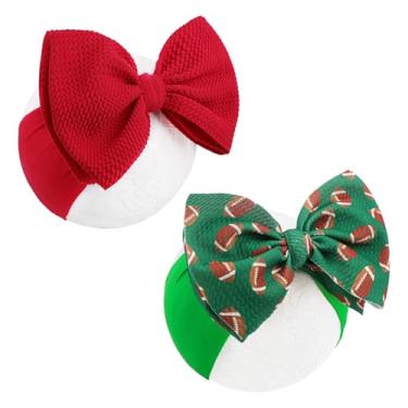Imagem de Lanmerry Faixas de cabelo para bebês meninas, arcos de futebol, acessórios de cabelo para festas de futebol, recém-nascidos, bebês e bebês