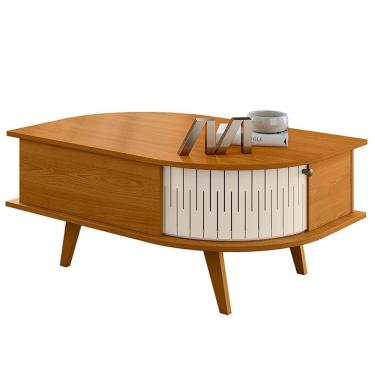 Imagem de Mesa De Centro 2 Portas 90 Cm Indianapolis Madetec Cinamomo Off White
