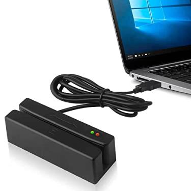 Imagem de Leitor de cartão de crédito MSR98 USB Mag-Stripe 3 todas as faixas coletor de dados Hi-/Lo para sistema POS, sistema de adesão, controle de acesso, gerenciamento de frota GPS