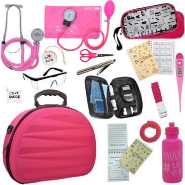 Imagem de Kit Enfermagem Maleta Estagio Medidor Glicose Completo Luxo - PA MED/ 