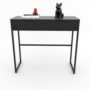 Imagem de Aparador Industrial 2 Gavetas Metalon Preto Preto - Casa Decor Lis