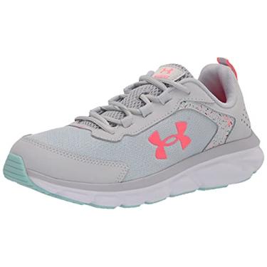 Imagem de Under Armour Tênis de corrida feminino Grade School Assert 9 Ptspl, Cinza halo/branco, 5