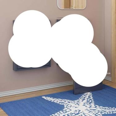 Imagem de Banco Dobrável Montado Na Parede Banco De Sapato Invisível Montado Na Parede Cadeira Retrátil De Liga De Alumínio Para Entrada Hall Cozinha Banheiro, A