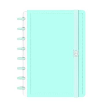 Imagem de Caderno Inteligente De Disco Capa Dura 80 Folhas Reposicionavel Tipo Diario Journal(G (20 x 27,5 cm),Turquesa)