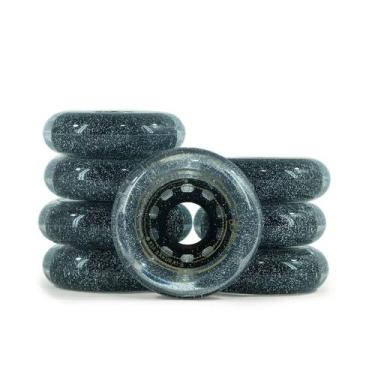 Imagem de Rodas Para Patins Sakurai 80mm 83a Glitter Cinza 8 Unidades - Munchi