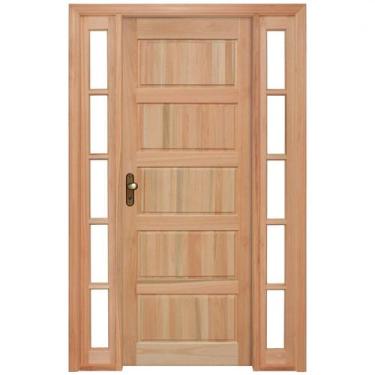 Imagem de Porta de Almofadas com Marco e Vitrôs Dos Dois Lados Rondosul Natural