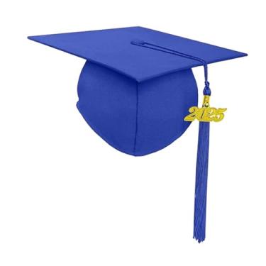 Imagem de Vaveren Boné de formatura com decoração de borla Boné acadêmico para lembrancinhas de festa escolar Graduados, Azul